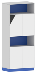 Шафа тип 1 (з фігурними фасадами) кабінет фізики ТК-Ренессанс